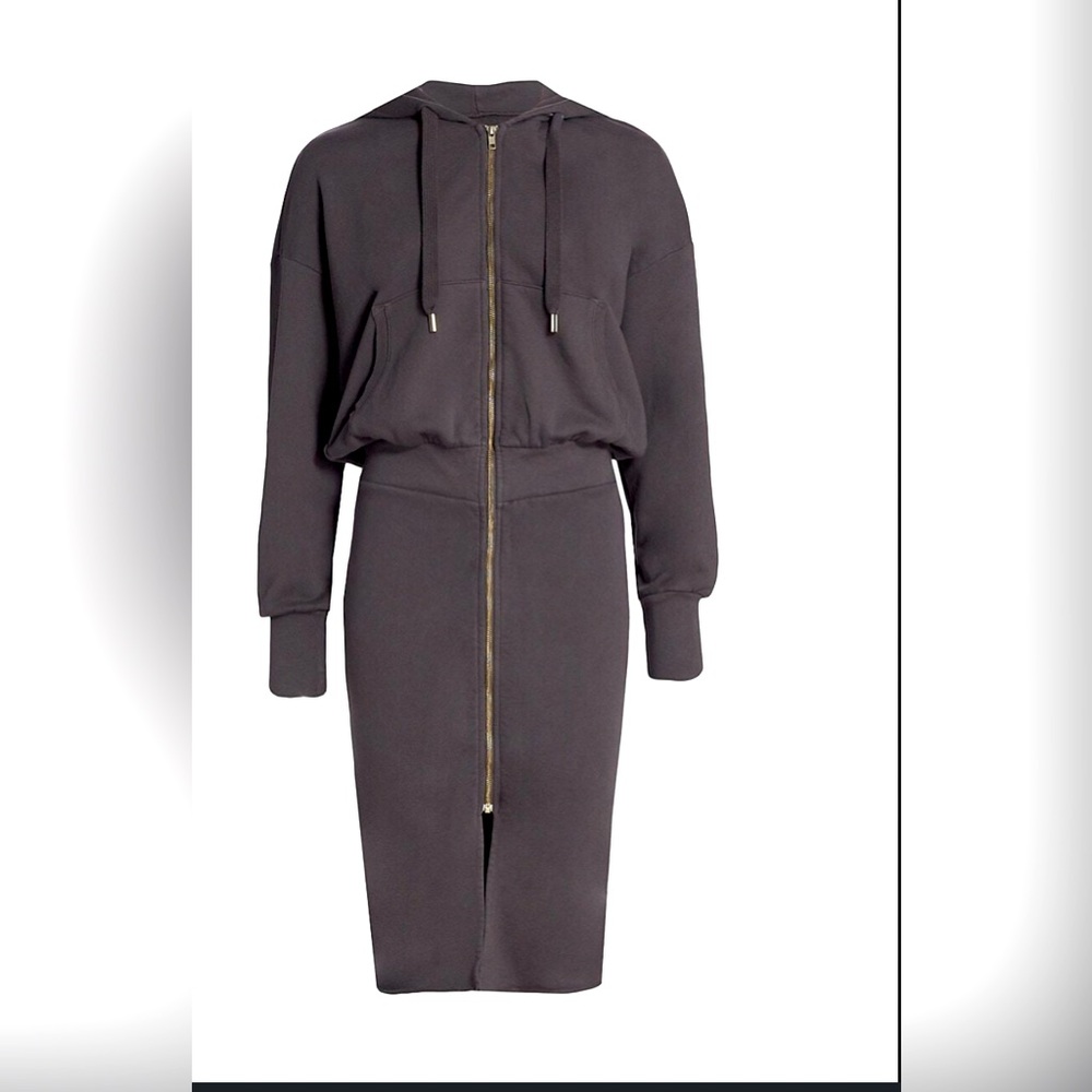 ISO NSF LUQ ZIP HOODIE DRESS BLACK
